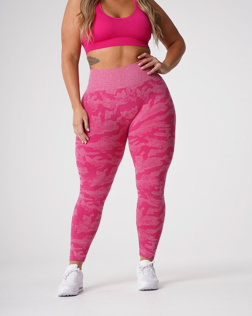 NVGTN Camo Seamless Leggings Fuchsie | KOM-190284