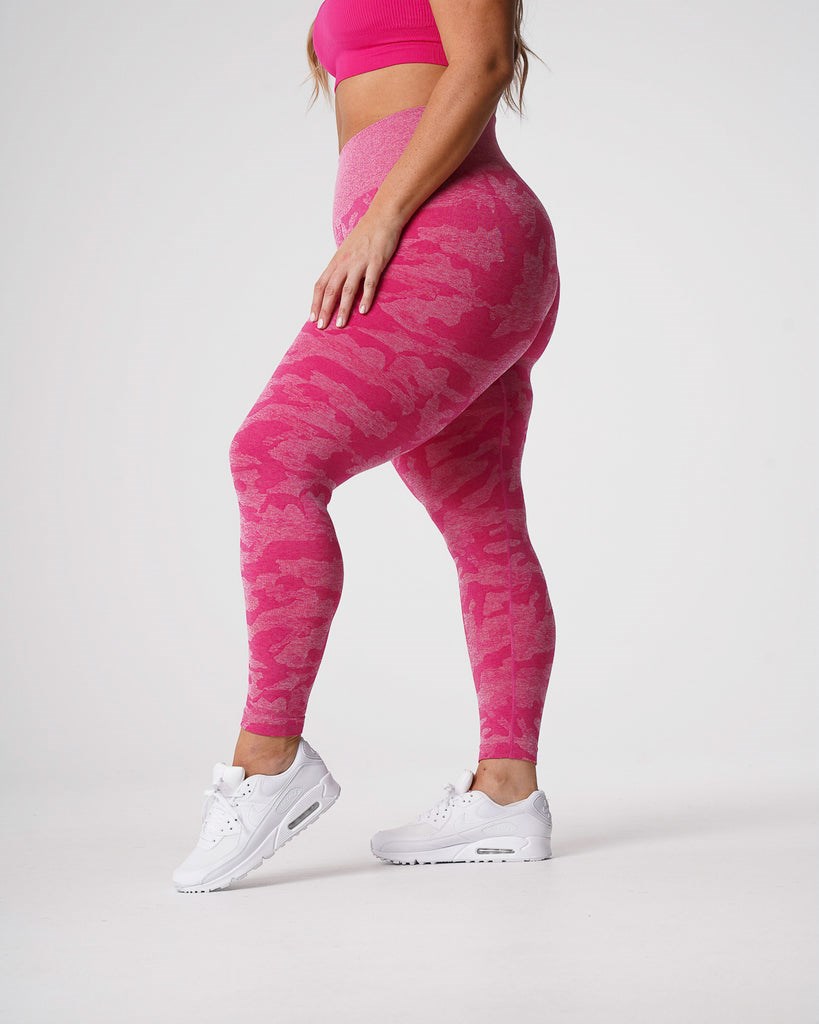 NVGTN Camo Seamless Leggings Fuchsie | KOM-190284