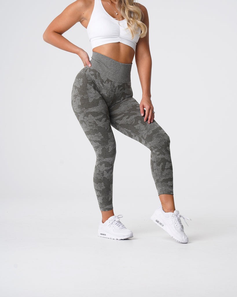 NVGTN Camo Seamless Leggings Hnedožltý Zelene | XLI-478650