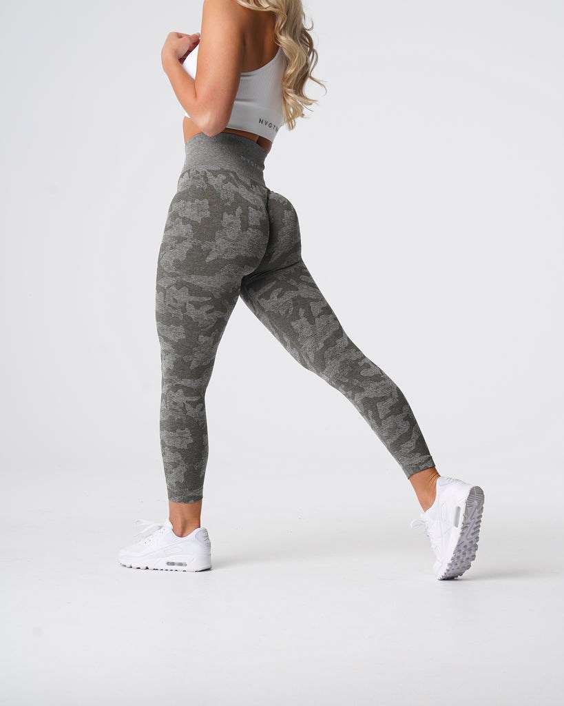 NVGTN Camo Seamless Leggings Hnedožltý Zelene | XLI-478650