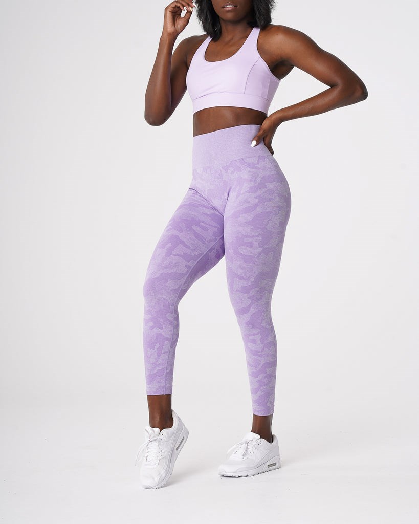 NVGTN Camo Seamless Leggings Lilac | SLP-745386