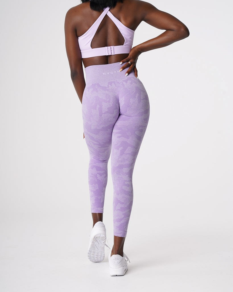 NVGTN Camo Seamless Leggings Lilac | SLP-745386