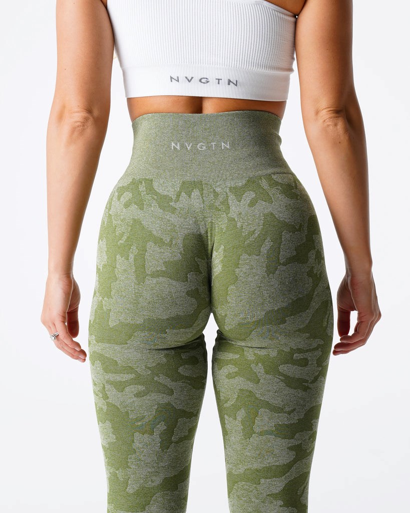 NVGTN Camo Seamless Leggings Meadow | UFA-180679