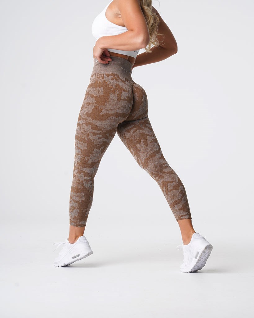 NVGTN Camo Seamless Leggings Mocha | DFG-160924