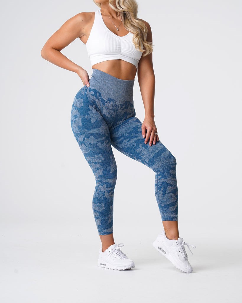 NVGTN Camo Seamless Leggings Modre | KQF-809315