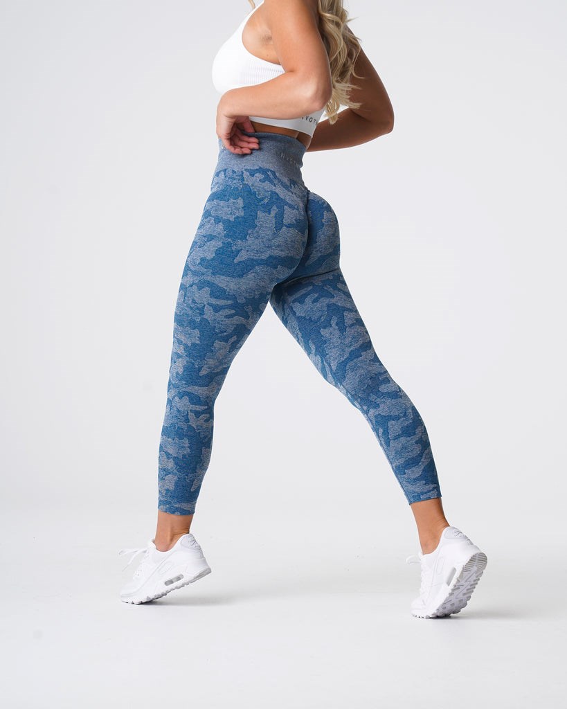 NVGTN Camo Seamless Leggings Modre | KQF-809315