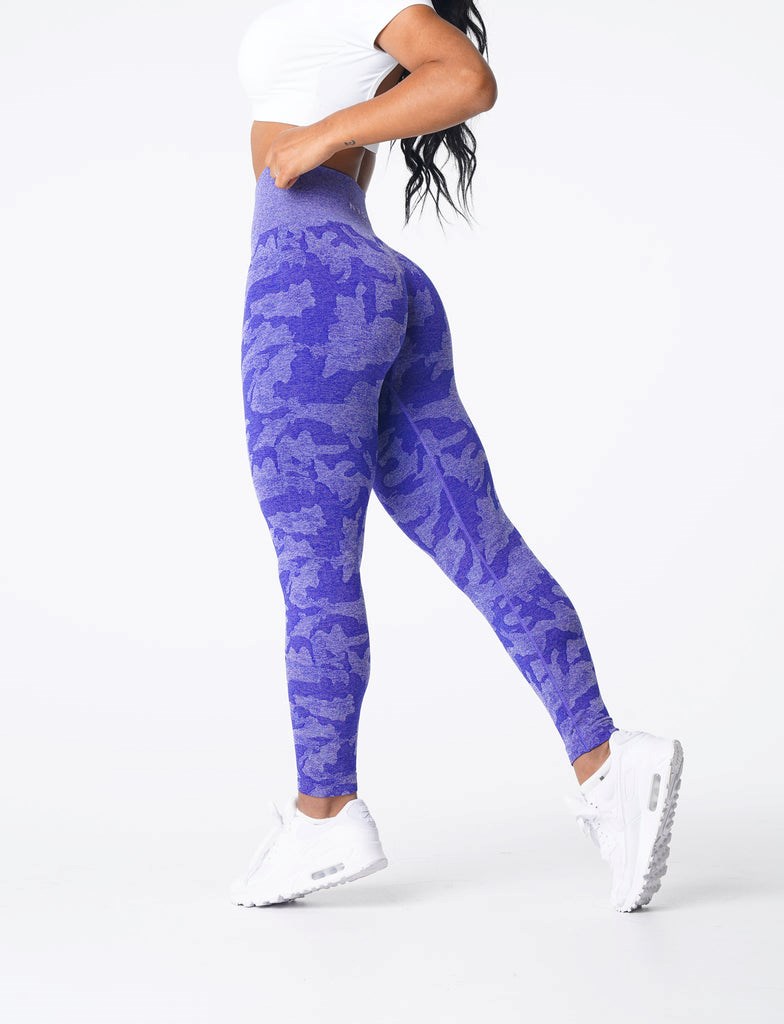 NVGTN Camo Seamless Leggings Modre | OKE-624387