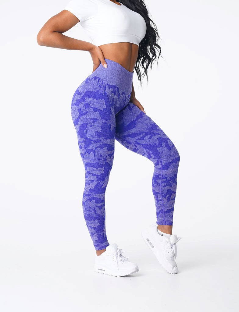 NVGTN Camo Seamless Leggings Modre | OKE-624387