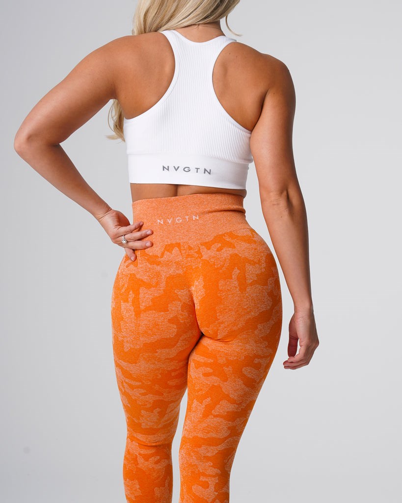 NVGTN Camo Seamless Leggings Oranžové | HEA-749358