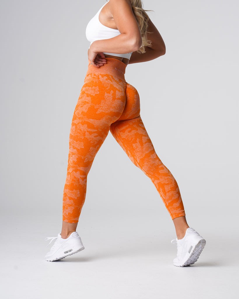 NVGTN Camo Seamless Leggings Oranžové | HEA-749358