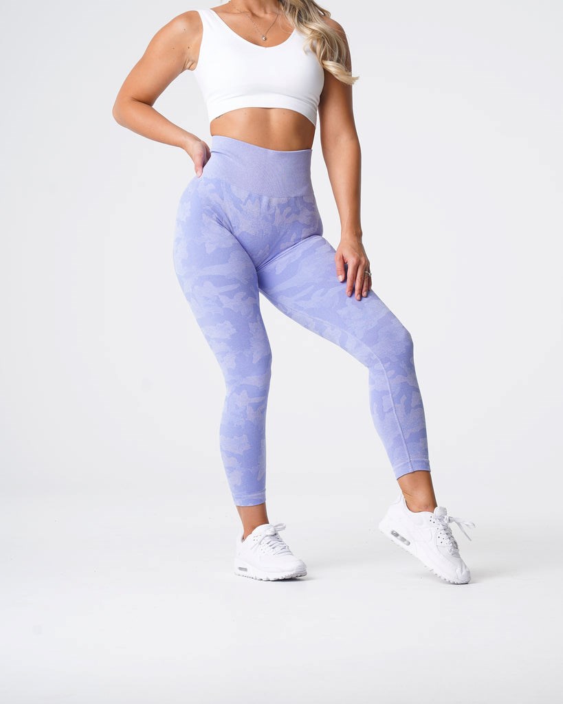 NVGTN Camo Seamless Leggings Periwinkle | ILS-352967