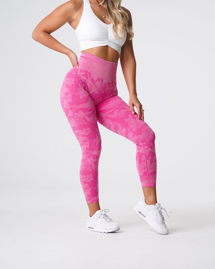 NVGTN Camo Seamless Leggings Ruzove | IAU-837152