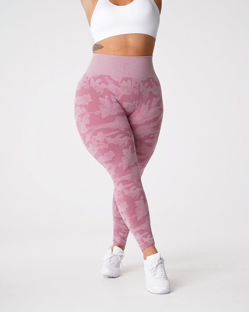 NVGTN Camo Seamless Leggings Ruzove | YGU-614328