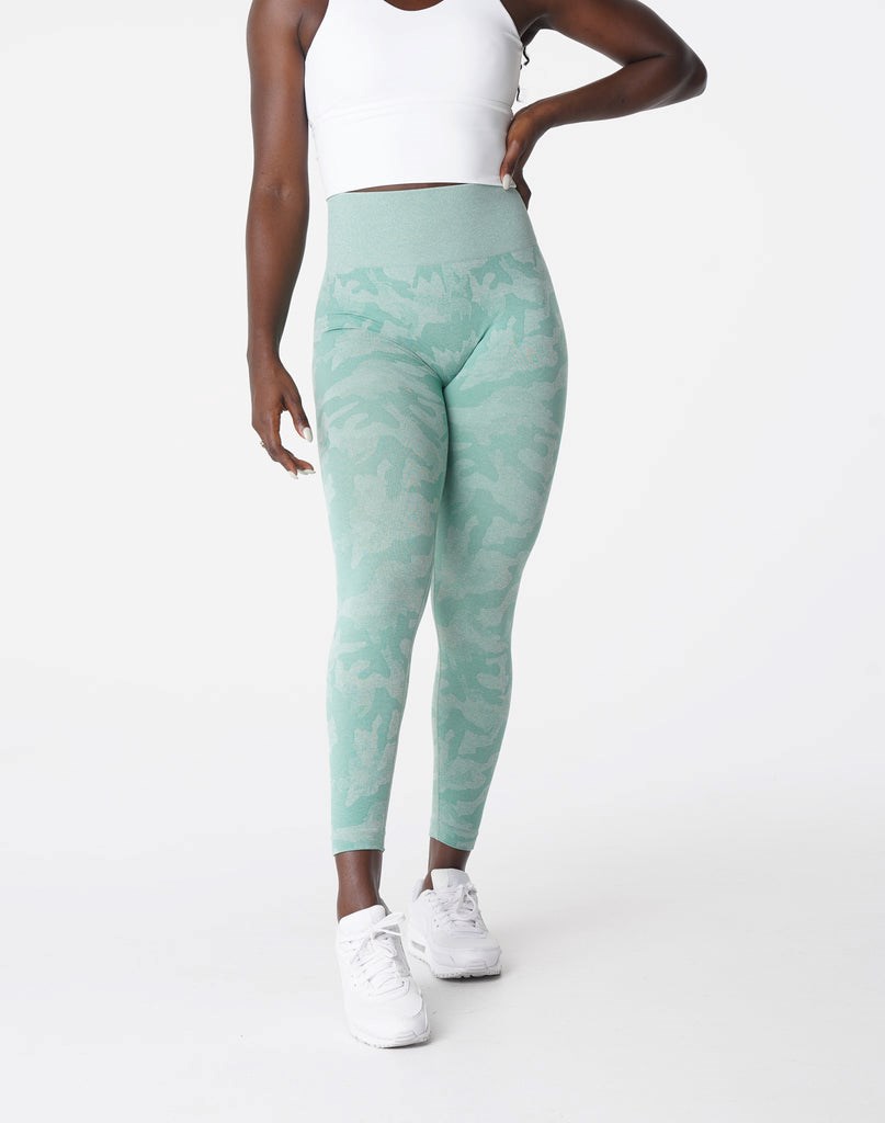 NVGTN Camo Seamless Leggings Zelene | QIR-956473