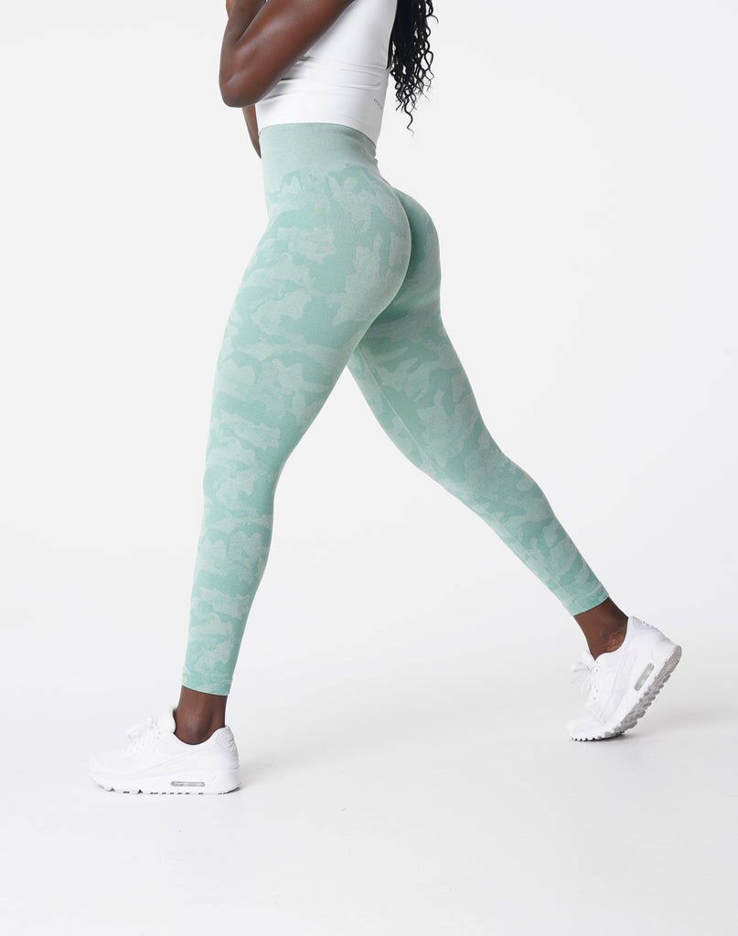 NVGTN Camo Seamless Leggings - Caribbean