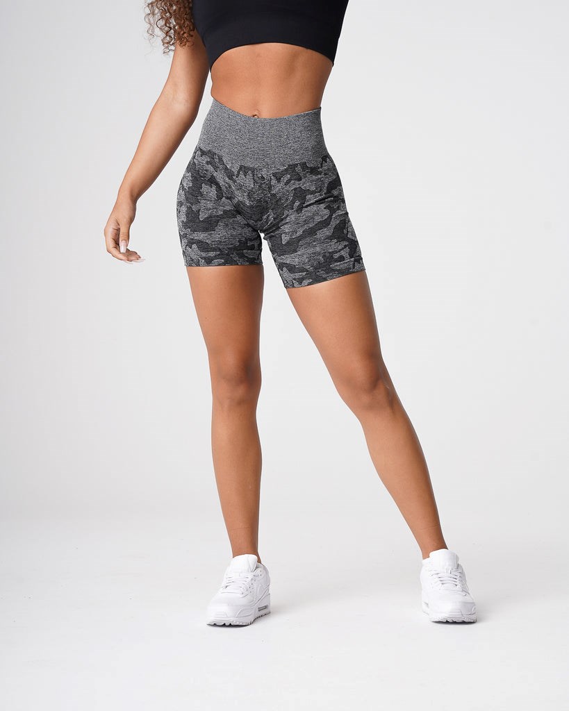 NVGTN Camo Seamless Shorts Čierne | VKM-845379