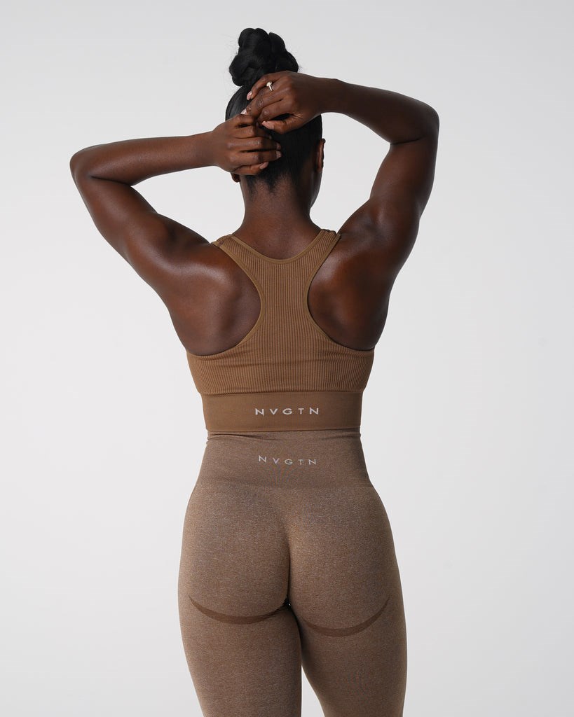 NVGTN Cinched Seamless Bra Mocha | JFY-456381