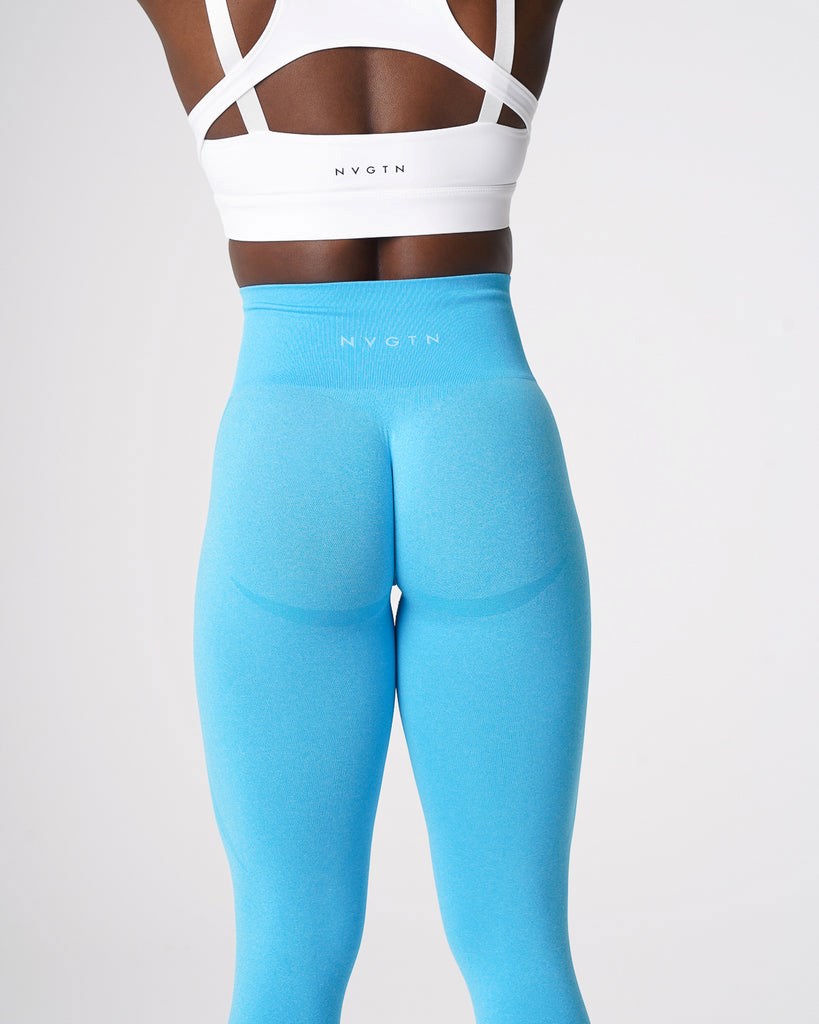 NVGTN Contour Seamless Leggings Aqua | TLR-239480