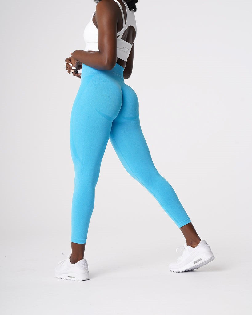 NVGTN Contour Seamless Leggings Aqua | TLR-239480