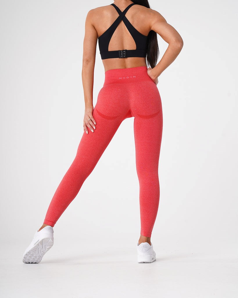 NVGTN Contour Seamless Leggings Candy Apple | FZG-194235