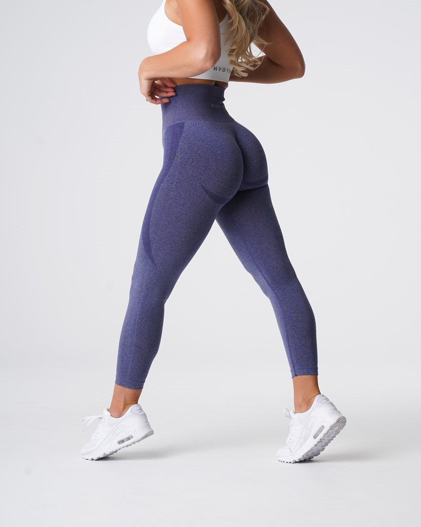 NVGTN Contour Seamless Leggings Indigo | FJK-653279