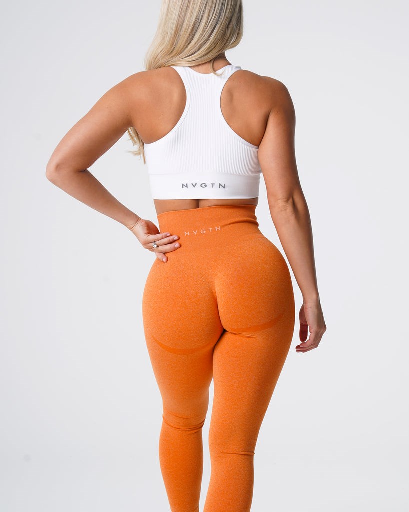 NVGTN Contour Seamless Leggings Oranžové | FOK-275096