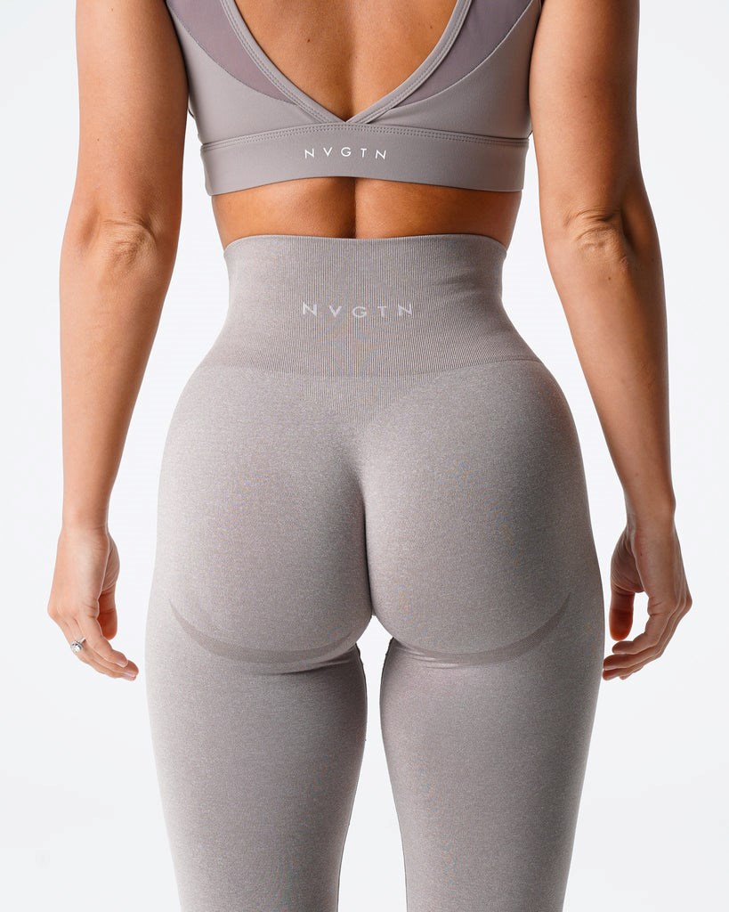 NVGTN Contour Seamless Leggings Taupe | CAZ-837140