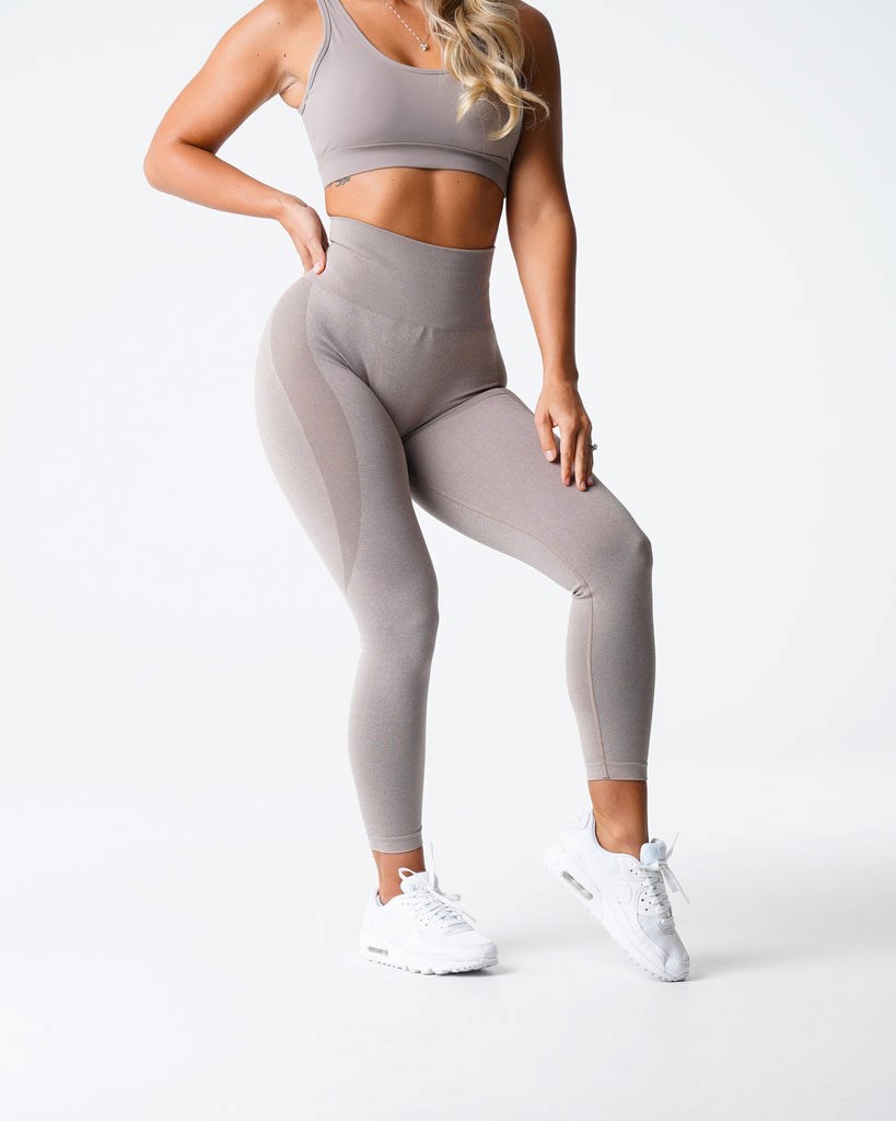 NVGTN Contour Seamless Leggings Taupe | CAZ-837140