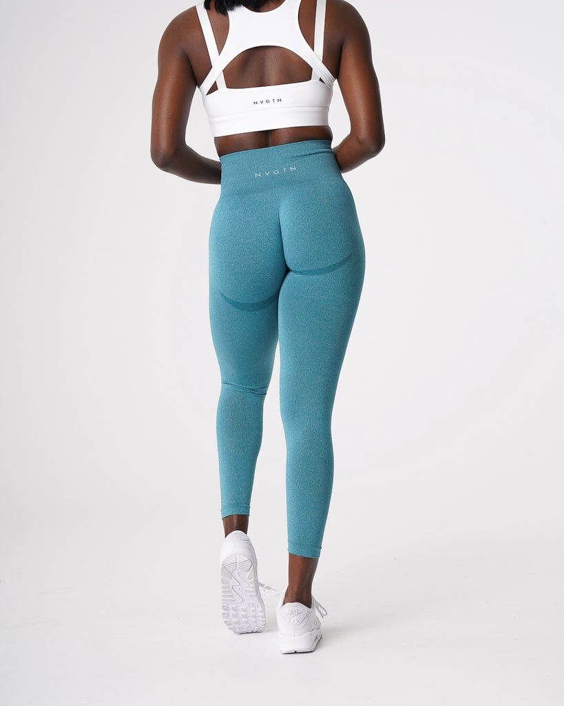 NVGTN Contour Seamless Leggings Teal | JWC-940761