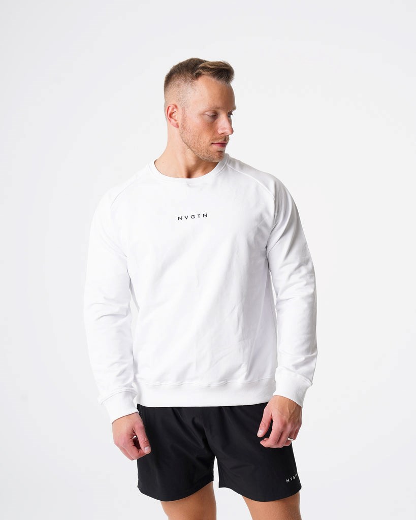 NVGTN Crew Neck Sweatshirt Biele | LKI-930217