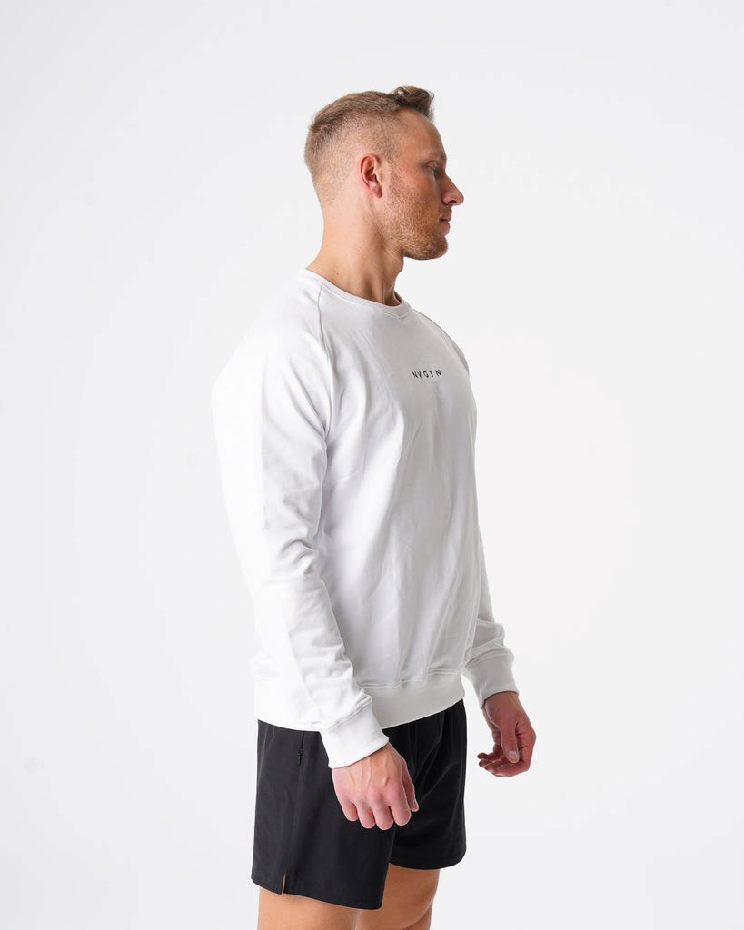 NVGTN Crew Neck Sweatshirt Biele | LKI-930217