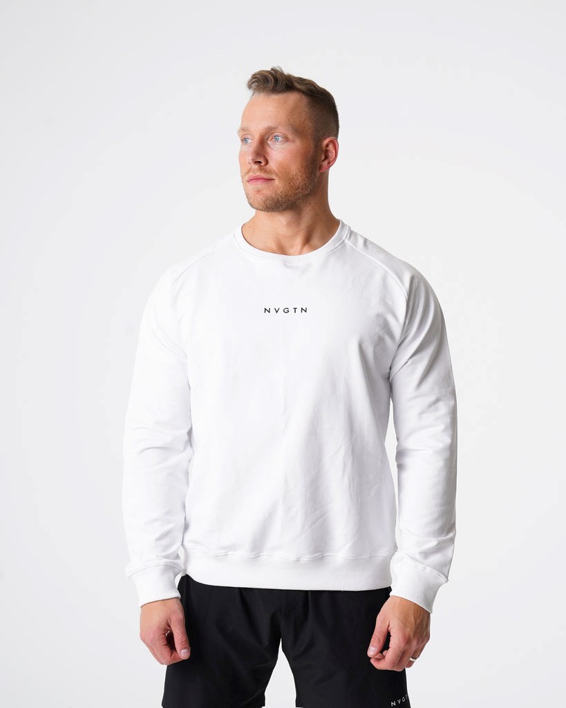 NVGTN Crew Neck Sweatshirt Biele | LKI-930217