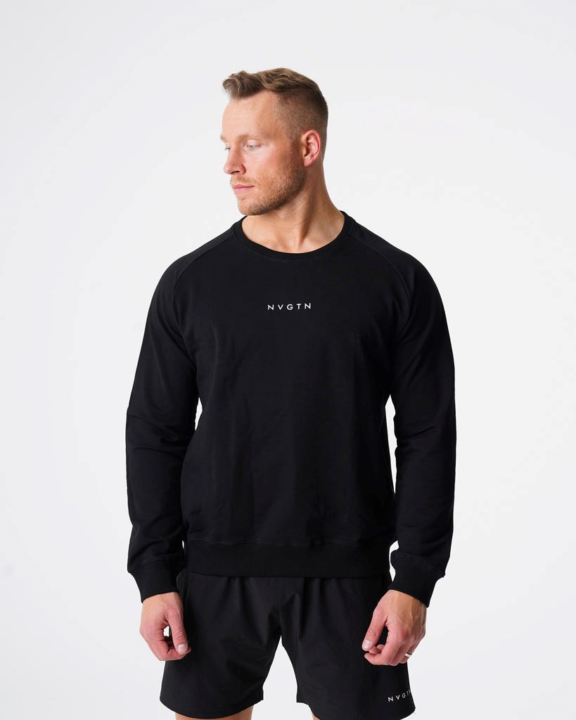 NVGTN Crew Neck Sweatshirt Čierne | SJK-128049