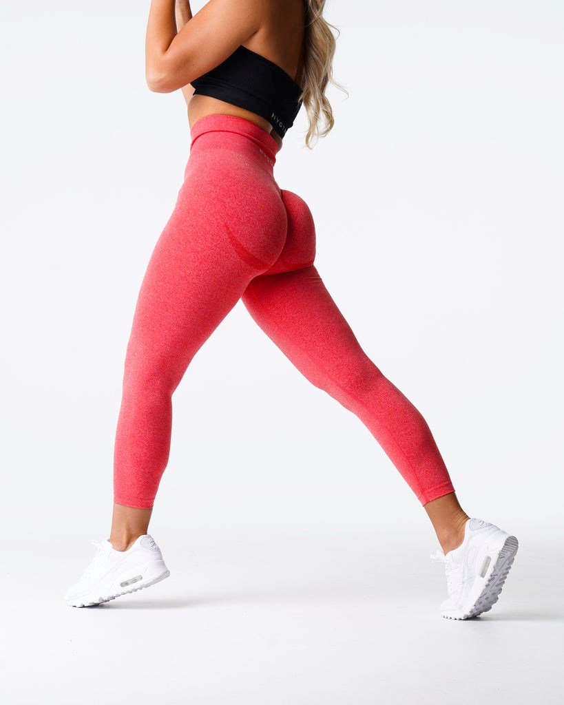 NVGTN Curve Seamless Leggings Candy Apple | UOH-923548