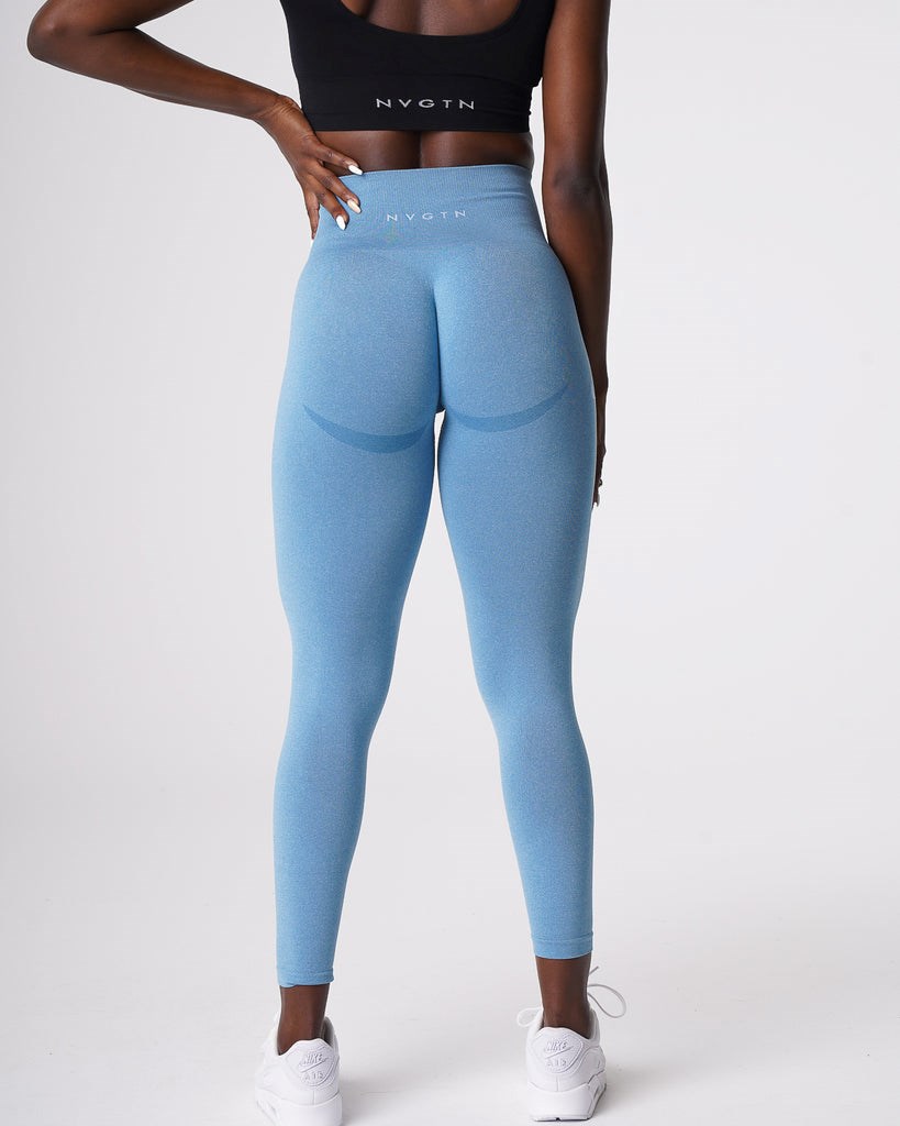 NVGTN Curve Seamless Leggings Modre | UCK-192467