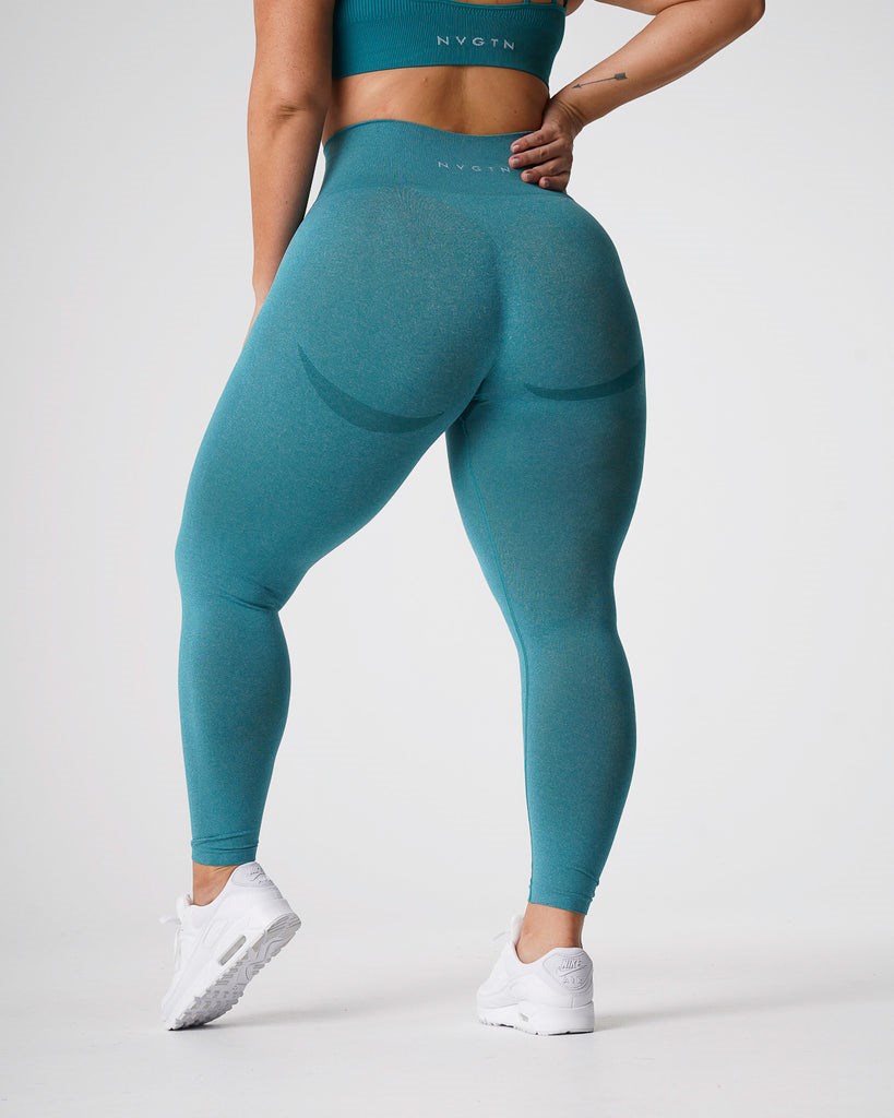 NVGTN Curve Seamless Leggings Teal | GEN-204913