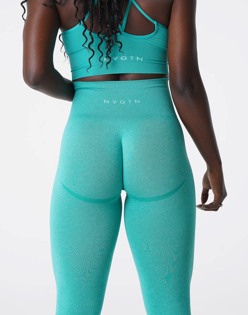 NVGTN Curve Seamless Leggings Tyrkysové | JGC-048615