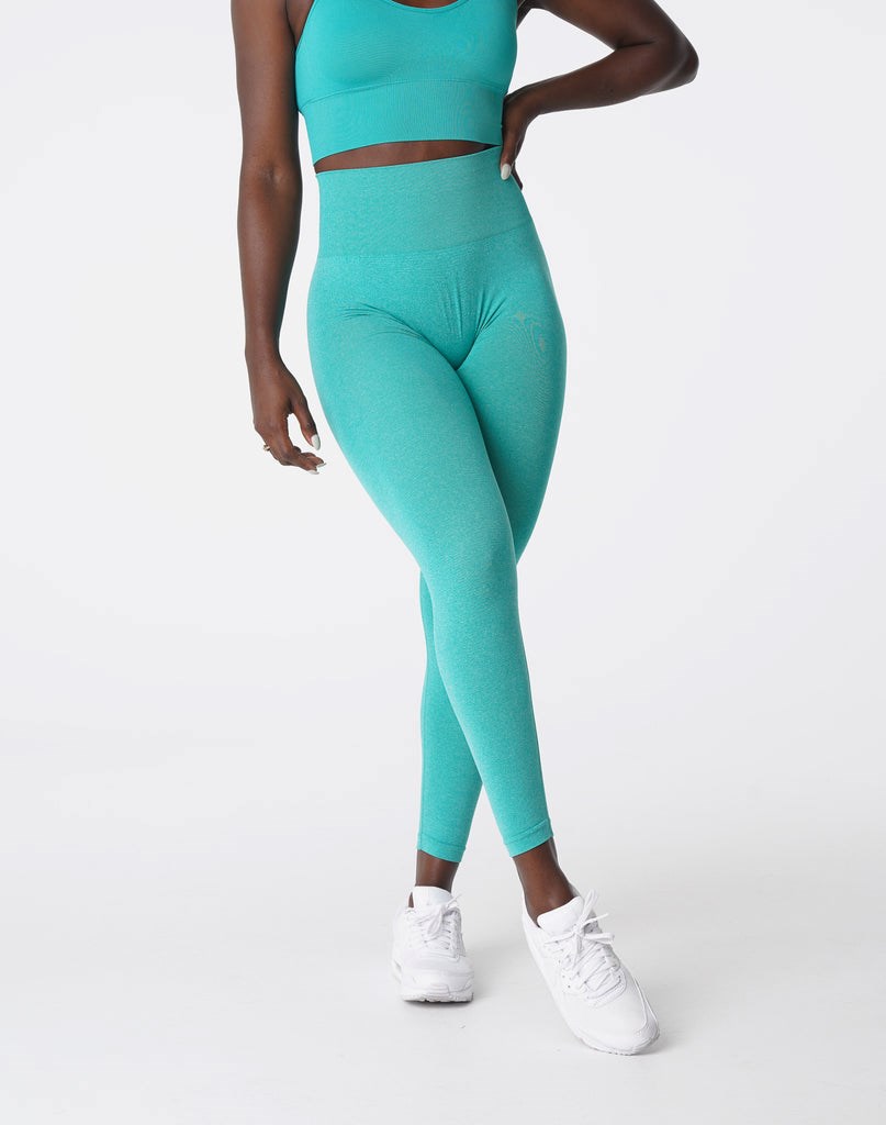 NVGTN Curve Seamless Leggings Tyrkysové | JGC-048615