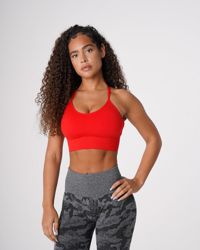 NVGTN Flourish Seamless Bra Scarlet | CEW-023169