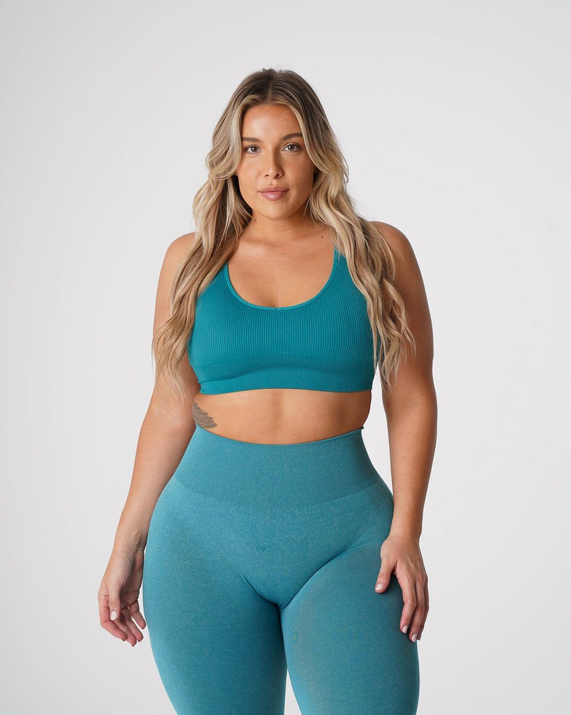 NVGTN Galaxy Rebrovaný Seamless Bra Teal | FET-957106