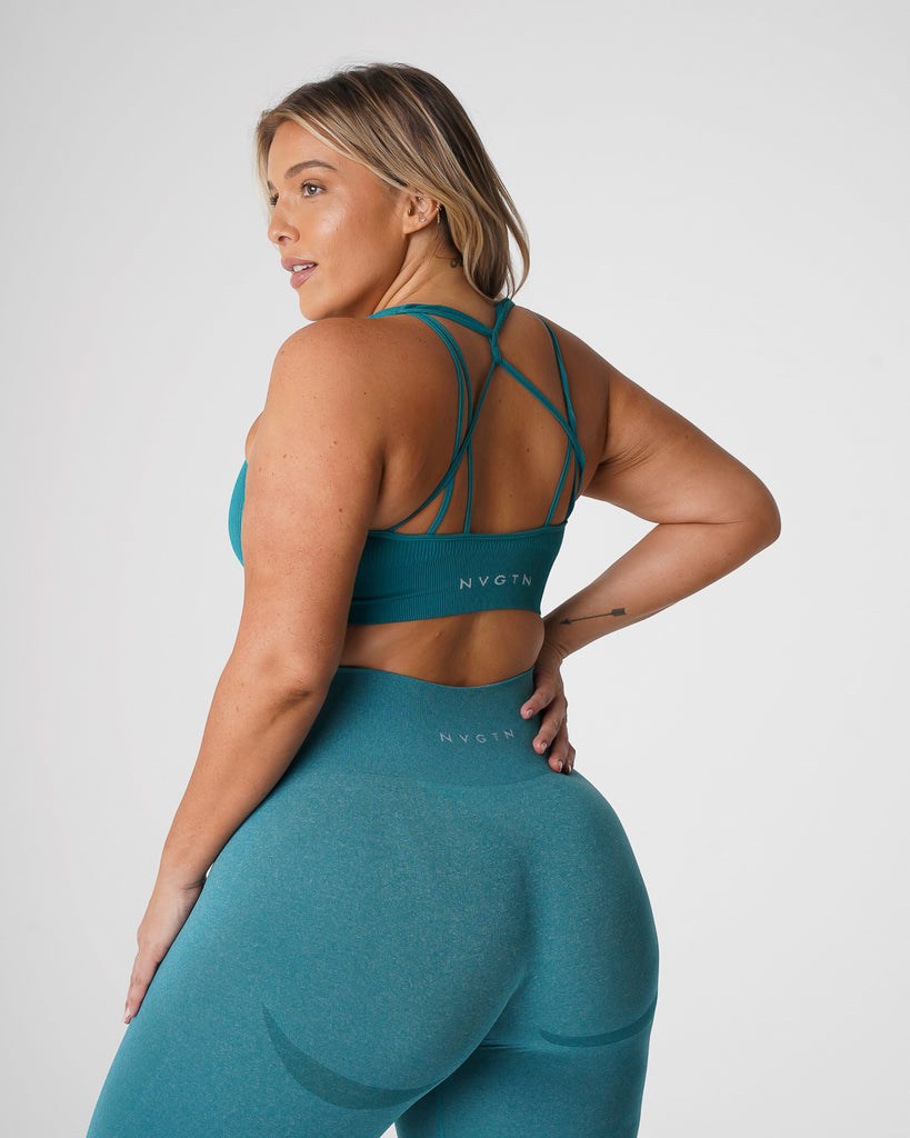 NVGTN Galaxy Rebrovaný Seamless Bra Teal | OQI-475268