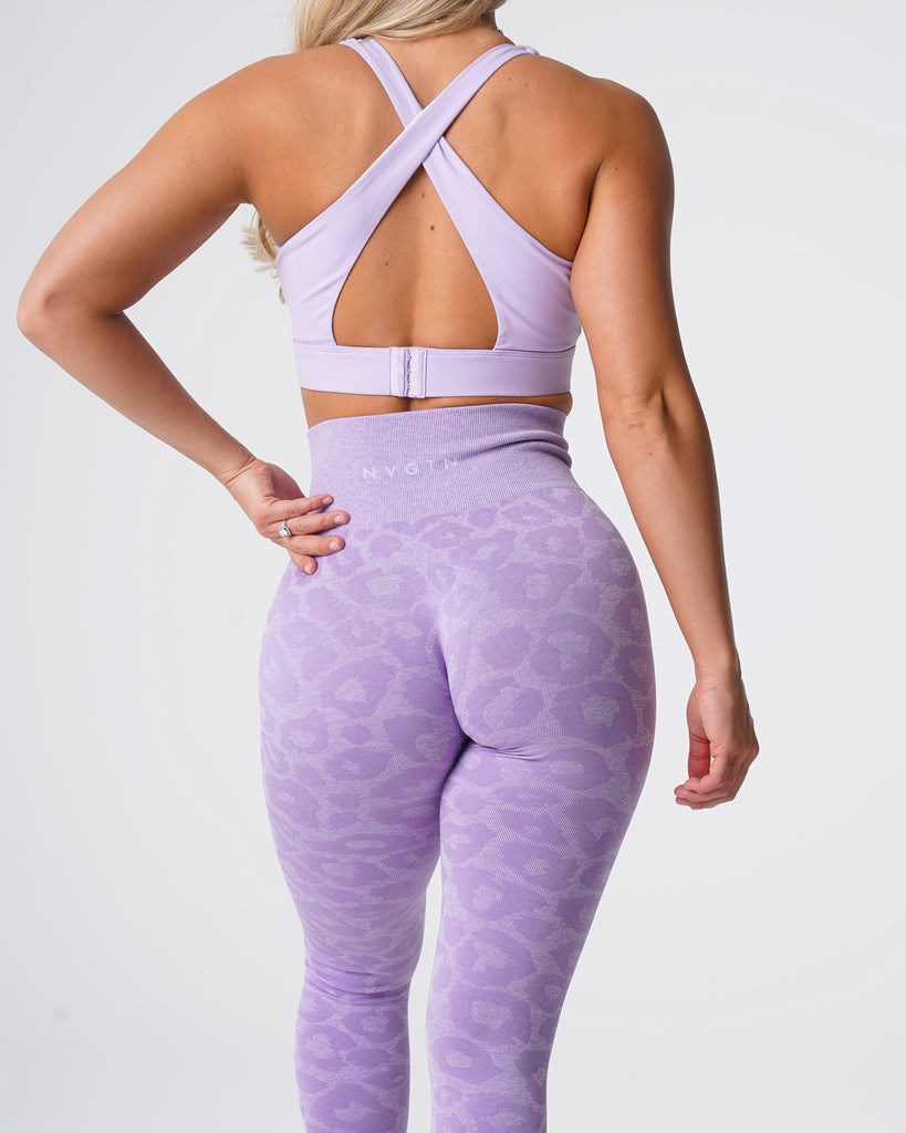 NVGTN Leopard Seamless Leggings Lilac | OAV-832916