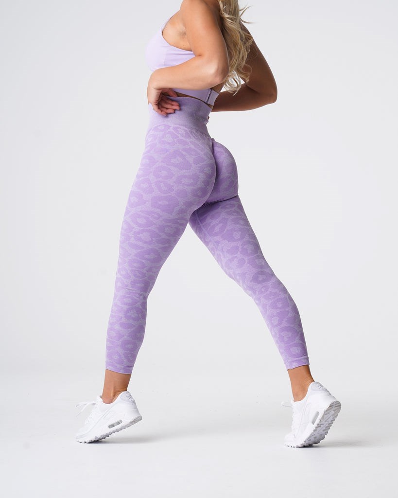 NVGTN Leopard Seamless Leggings Lilac | OAV-832916