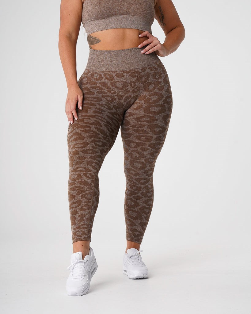 NVGTN Leopard Seamless Leggings Mocha | WTD-015374