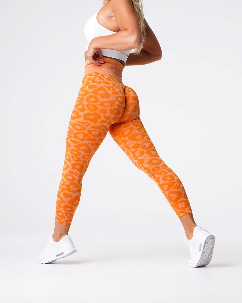 NVGTN Leopard Seamless Leggings Oranžové | BNL-430586