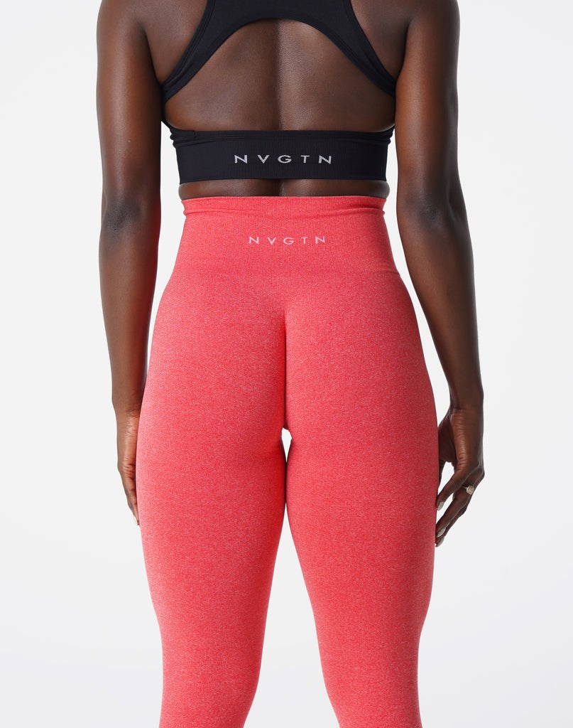 NVGTN NV Seamless Leggings Candy Apple | HMA-573021