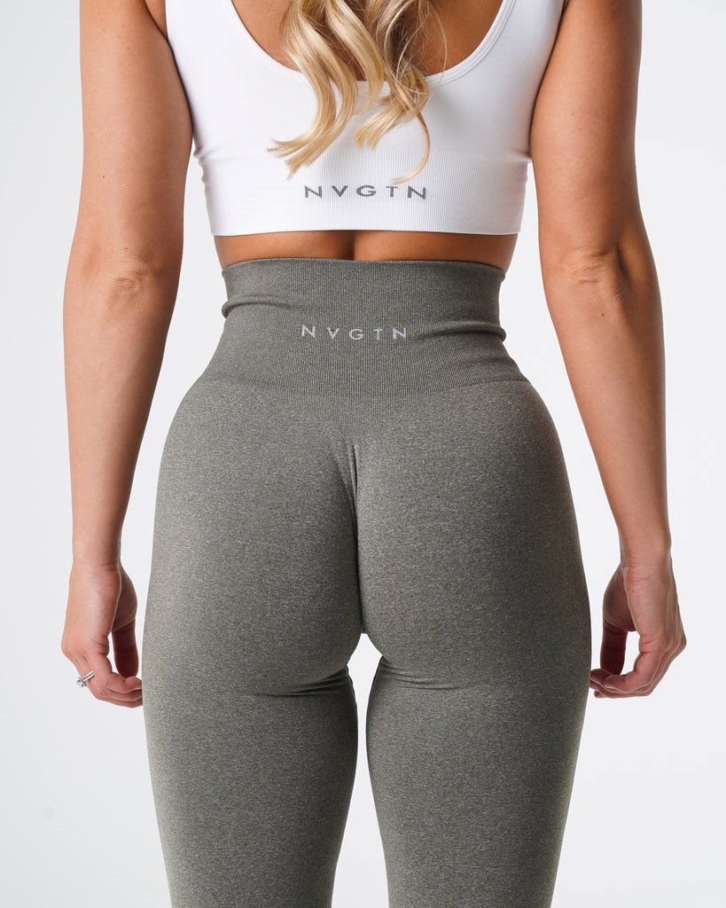 NVGTN NV Seamless Leggings Hnedožltý Zelene | DJS-846753