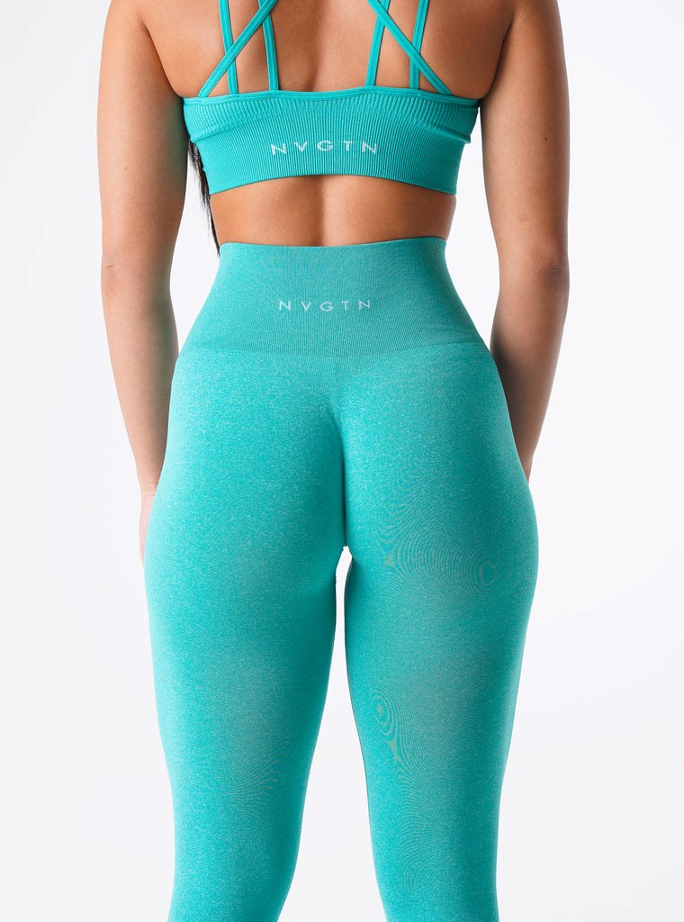 NVGTN NV Seamless Leggings Tyrkysové | GYI-736285