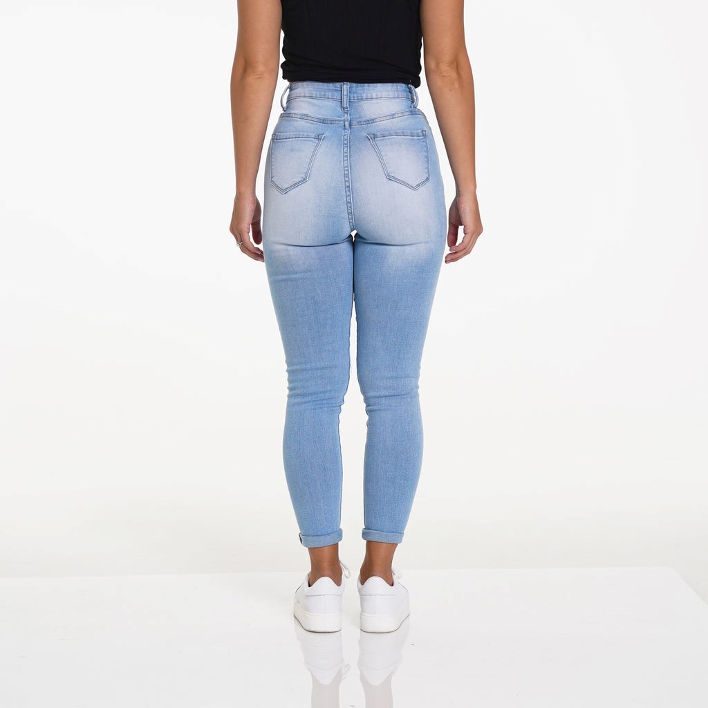 NVGTN Navishape Ripped Jeans Svetlo Modre Svetlomodrá | ZYK-718306