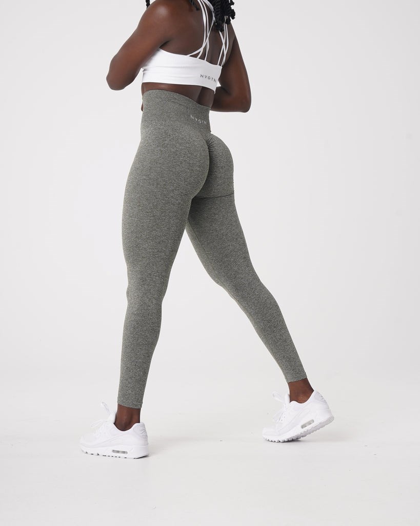 NVGTN Scrunch Seamless Leggings Hnedožltý Zelene | FZC-724395